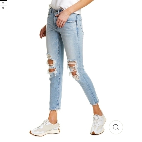 MOUSSY‎ MAY TAPERED DISTRESSED JEANS - Picture 11 of 12